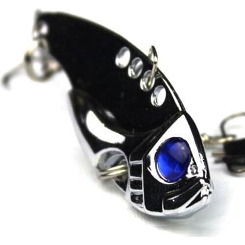 Sequins Lure Hard Treble Hooks Fishing Tackle Bait - Black / Gold / Silver