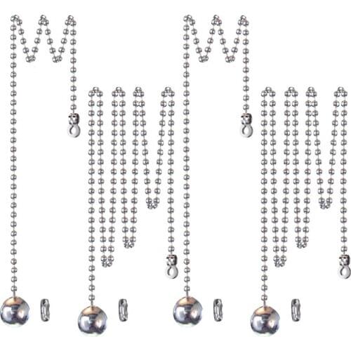 Jewelry Making Chains Metal Fan Pull Chain Extension, Ceiling Fan Chain Connector,Diameter 3.2mm 10 Mete with 10 PCS Connector