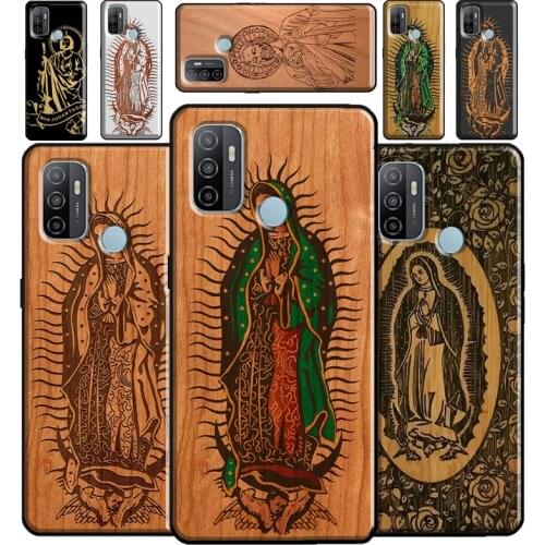 Guadalupe San Judas Wood Cover For OPPO A52 A72 A5 A9 A53 A31 2020 A1K A15 A83 A91 A93 A5S Find X3 Pro Reno 2Z Case
