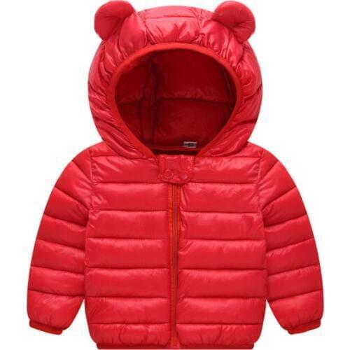 Cute Bear Childrens Parkas Winter Jacket For Girls Boys Infant Winter Children Lightweight multi-color jackets for children