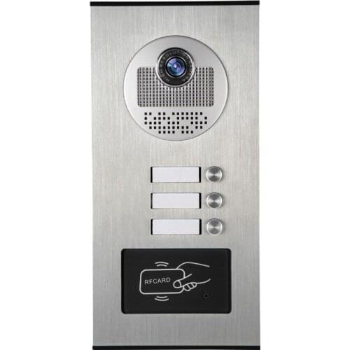 For 1V3 Wired Video Door Phone Outdoor Camera 3 Key