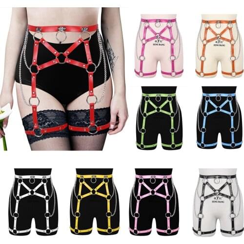 Gothic Sword Belts Womens Lingerie Sex Costumes Bdsm Bondage Suspender PU Leather Sexy Harness Garter Body Strap Belt Stockings