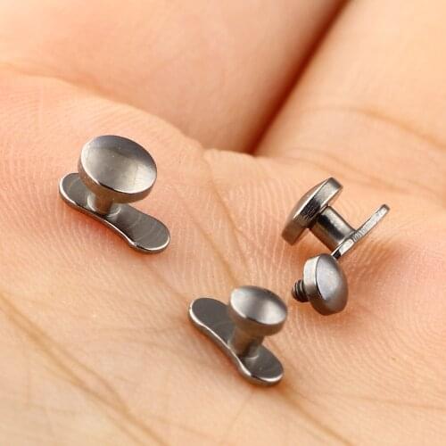 JUNLOWPY 14G Dermal Anchor Tops and Bases G23 Tatinium Microdermal Piercings Body Jewelry 3mm 4mm Bar for Sexy Women Men 50pcs