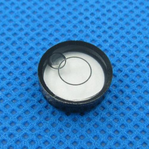 Circular Glass Bubble Level Round Spirit level Diameter 14mm with Black Shell and Ticks 1pcs