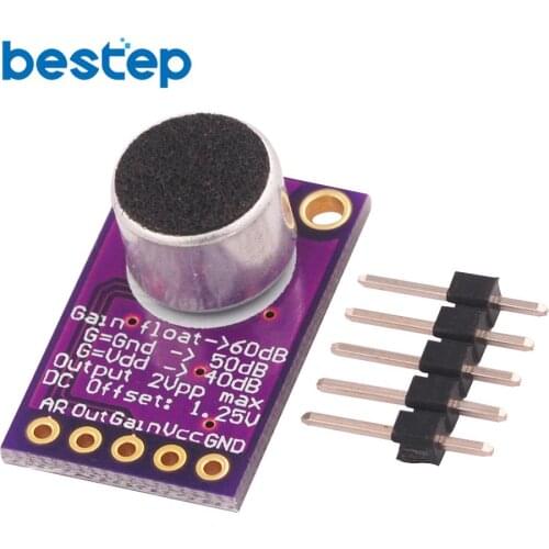 MAX9814 Microphone AGC Amplifier Board Module Auto Gain Control for Arduino Programmable Attack and Release Ratio Low THD