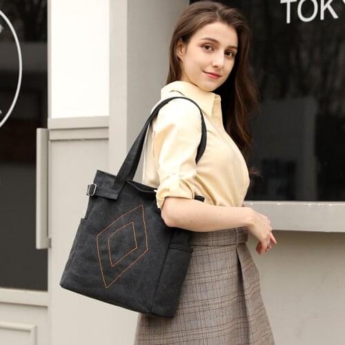 Fashion Women Canvas Handbags Large Capacity Ladies Shoulder Bag High Quality Female Casual Tote Bag Designer Messenger Bags New