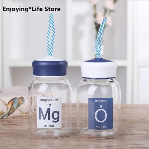 New Fashion Glass Water Bottle Cute Children Water Cup Outdoor Portable Water Bottle for Kids