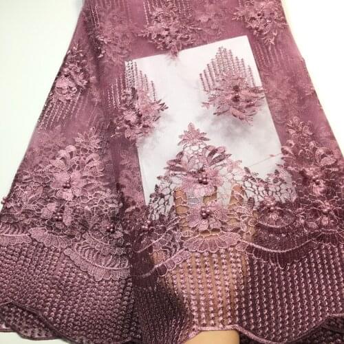 Newest African Tulle Lace Fabrics With Stones Embroidery Net Lace African French Lace High Quality With Beads Wedding M31591