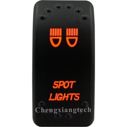 Orange Led - Car Boat Caravan Marine Rocker Switch- Laser Eatched- Spot Lights -12v 24v for Carling ARB NARVA 4X4 -Waterproof