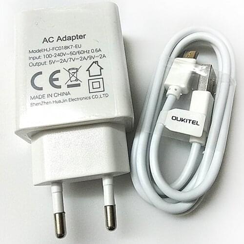 Original USB Cable Charger Plug Adapter for Oukitel y4800 Chargers 9V 2A FAST CHARGER