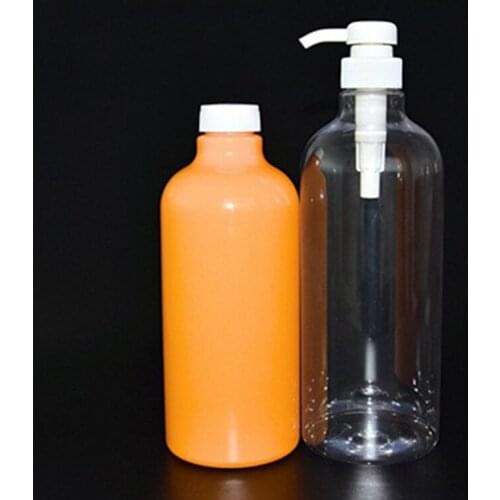 Clear Press Pumps Empty Bottle Refillable Shampoo Shower Gel Dispenser SCIE999