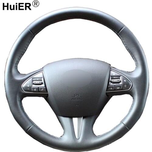 Hand Sewing Car Steering Wheel Cover Volant Funda Volante Stuurhoes For Infiniti Q50 2014 2015 2016 2017 QX50 2015 2016 2017