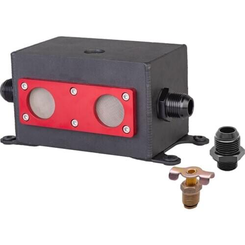 Universal Baffled Engine Oil Separator Catch Can Reservoir Tank Breather 1200ML BIG