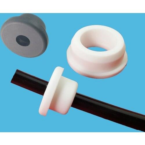 2-5Pcs 5mm-28mm O-rings Sealed Gasket Wiring Protect Bushes Pipe Round Hollow Silicone Rubber Grommet Hole Plugs White/Black