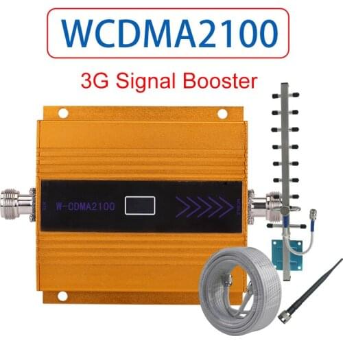 Cellphone Signal Amplifier Cellular Repeater 3g Signal Amplifier Mobile Network Signal Booster Repeater 3g WCDMA 2100MHz 65DB