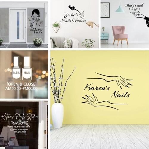 Creative Custom Name nails Vinyl Wallpaper Roll Furniture Decorative For Living Room Bedroom Mural Custom