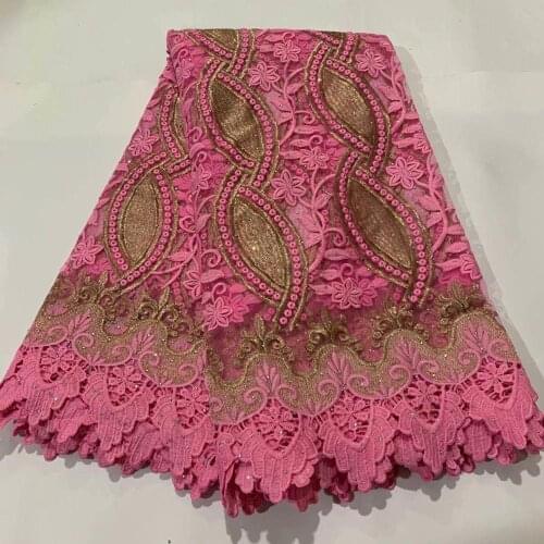 Hihg quality swis lace fabric african guipure lace with stones hot sale nigerian embroidery-tulle lace for wedding party 5yards
