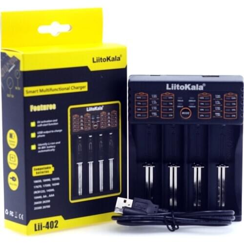 LLiitokala Lii-402 18650 charger 1.2V 3.7V 3.2V 3.85V AA / AAA 26650 10440 14500 16340 25500 NiMH lithium battery charger