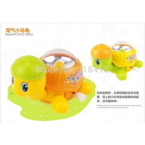 Up chain clockwork toy Pull Back Turtle Baby Kids Animal Wind Up Chain Clockwork Moving Toys For Children Toy Plastic 2-4 Years