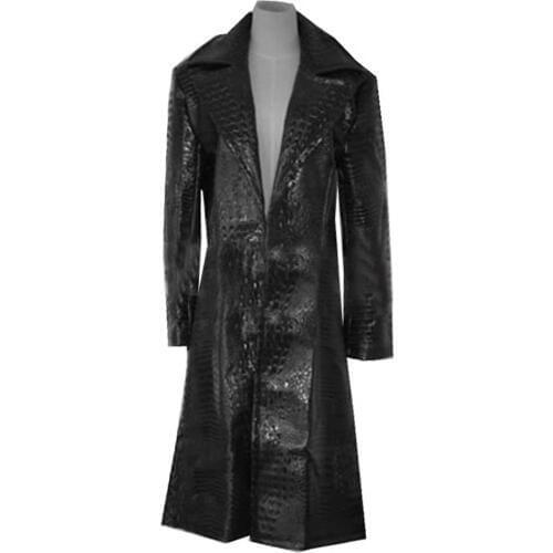 2019 The Matrix Morpheus black Trench Cosplay Coat Costume