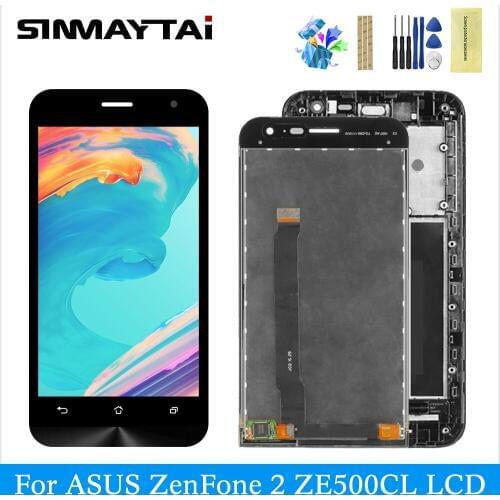 LCD For ASUS ZenFone Asus ZenFone ASUS Zenfone 2 ZE500CL Z00D display digitizer assembly touch screen replacement black lcd