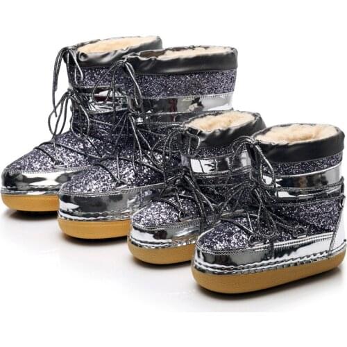 2021 Winter Adult Snow Boots Outdoor Snowboard Shoes Plus Velvet Warm Childrens Ski Cotton Shoes