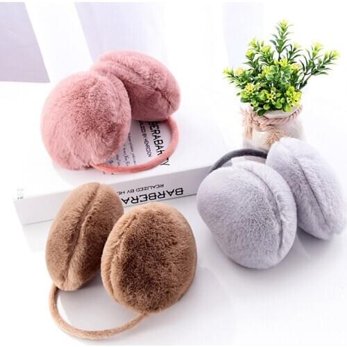 Winter Fur Solid Color Women Earmuffs Autumn And Winter Warm And Comfortable Unisex Skiing Fur Fashion Cute Earmuffs