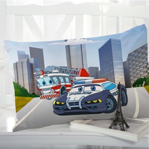 1pc Car Cartoon Pillow cover Pillow case Bedding Pillowcase Pillowcovers decorative 50x70 3D Print for children kids baby police