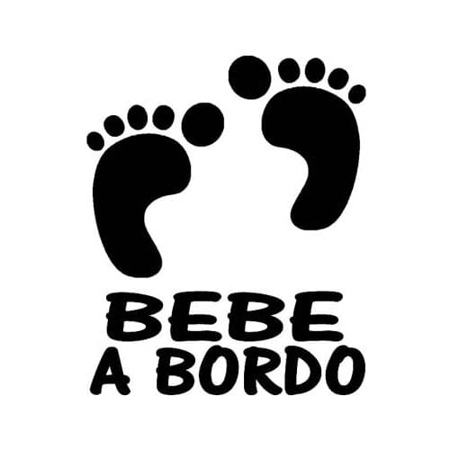 10.5CM*12.7CM BEBE A BORDO Sticker Baby On Board Decal Car Sticker Vinyl Suitcase sticker Laptop Helmet Skateboard Sticker