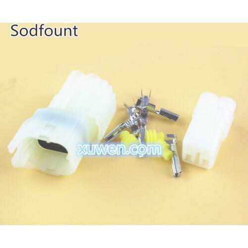 10 sets Kit 4 Pin Way Waterproof Electrical Wire automotive Connector Plug 2.2 wire