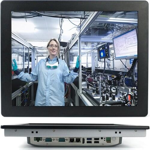 15 inch rugged industrial panel pc resistive touch Intel 8th gen i3 i5 i7 CPU TPM2.0 hdmi lan rs232/422/485 for windows 11