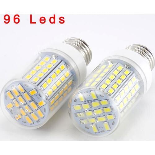 220V 96 LED Lamp Corn Bulb lights Bulbs Lamparas SMD 5730 Lampada white Chandelier E27 Bombillas candle home Lighting Ampoule