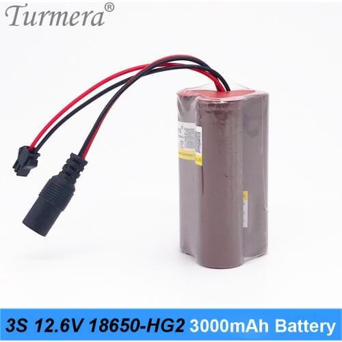 3s battery 18650 pack 18650 hg2 3000mah 10.8v 12.6v battery pack for screwdriver tools battery and headlamp customized battery