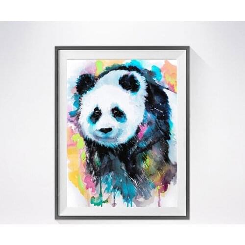 Diamond mosaic embroidery Ink painting giant panda Diy diamond painting cross stitch square rhinestone Handmade mural Needlework