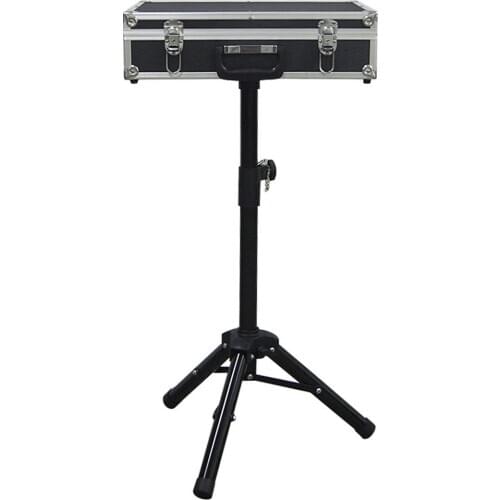 Magician Carrying Case Magic Table Tricks Gimmick Magician Suitcase with Aluminum Tripod 2020 new arrival - Black