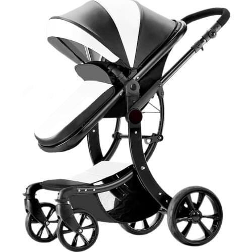 High Landscape X-shape Baby Stroller Aluminum Alloy Frame Baby Trolley Can Sit Can Lie Baby Pushchair Send Gifts Free Shipping