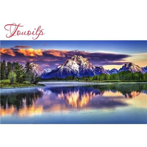 Diamant broderie Nature paysage grand bricolage diamant peinture avec strass carrés montagne mosaïque diamants Art Kits