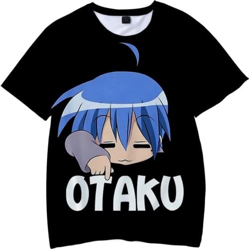 2021Hot Sale OTAKU Manga 3D Printed T-Shirt Unisex Fashion Casual Harajuku Round-neck Short Sleeve Streetwear Oversize Top
