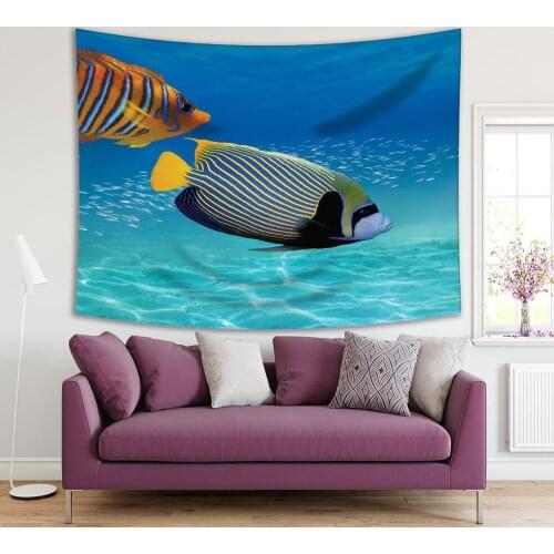 Tapestry Coral Reef and Tropical Fish in the Red Sea Egypt Wild Underwater Yellow Blue