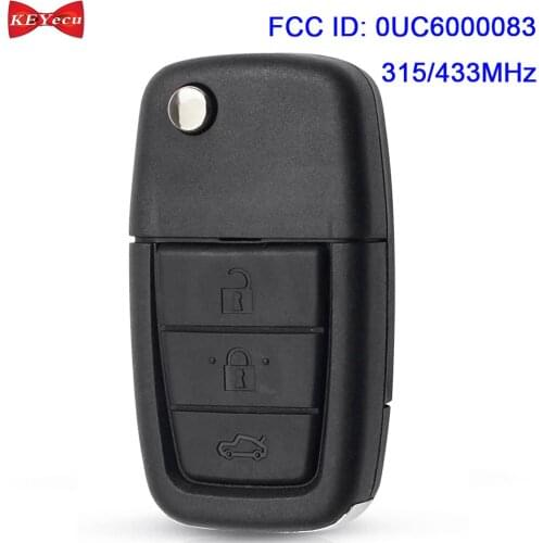 KEYECU for Pontiac G8 2008-2009 Remote Car Key Fob ID46 FCC ID: 0UC6000083 315MHz/ 433MHz