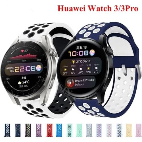 Classic Silicone Replacement Strap For Huawei Watch 3 Sports Correa Bracelet For Huawei Watch 3 Pro Band Smartwatch Wristband