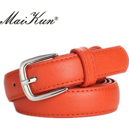 Luxury Designer Brand Belts for Women Casual Metal Pin Buckle Female Belts for Jeans Punk Leather Thin Waistband for Dress Skirt