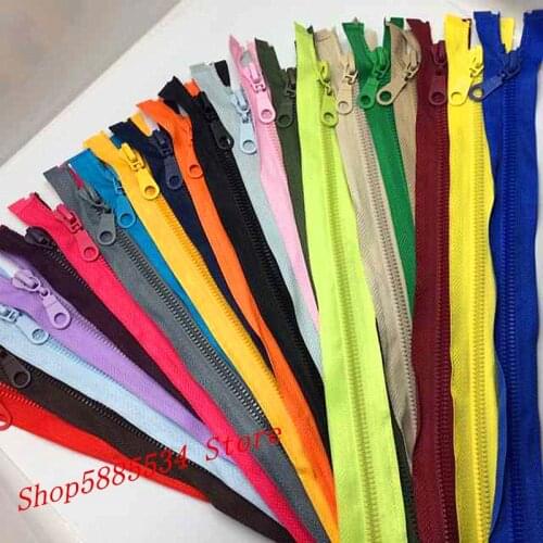 10PCS 5#28 Inch (70cm)mix Separating Jacket Zippers Sewing Zipper Heavy Duty Plastic Zippers Bulk process open-end