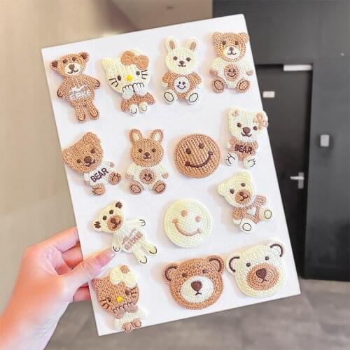 New Cute Wool Knitting Cartoon Bear Rabbit Cat Hairpin For Girls Sweet Hair Decorate Barrette Hair Clip Fashion Hair Accessories