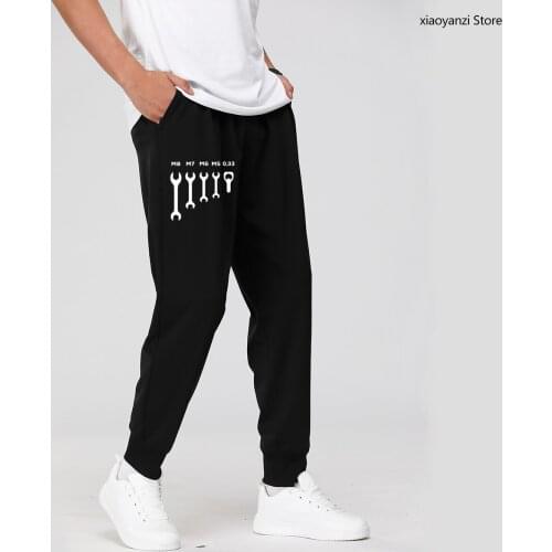 NEW Mens funny wrench jaw spanner beer car mechanic gift Sweatpants Design Sports Long Pants Set Fitness Funny Trousers OU-3-88