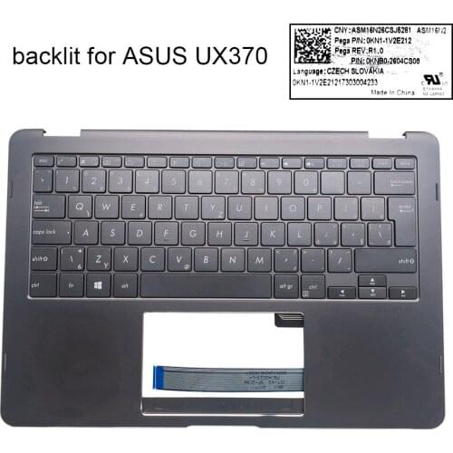 Czech Slovakia backlight keyboard palmrest for Asus ZenBook Flip S UX370 UX370U UX370UA UAF keyboards C cover 2604CS00 ASM16N2