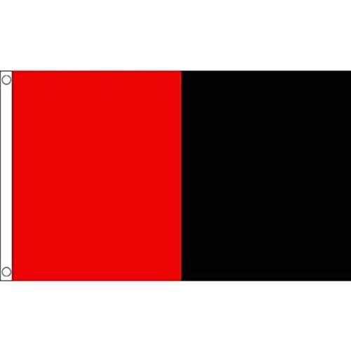 Half red and Black Flag 3x5ft Vivid Color Decoration Promotion Home Holiday Sport Business Advertising Polyester Hot Selling