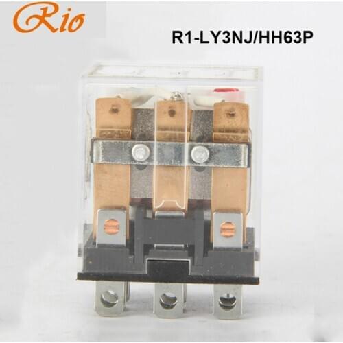 R1-LY3NJ/HH63P 220vac relay 24v 12v 36v AC/DC 10A 11PIN silver contact dpdt Mini Relay power relay general purpose relay