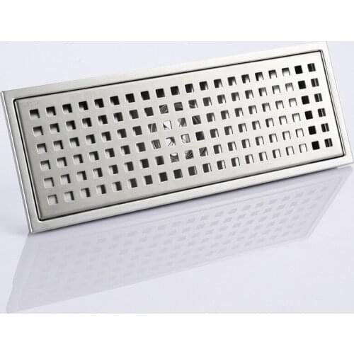 1PC 304 Stainless Steel Floor Drain Bathroom Odor-Proof Floor Drain Insect-Proof and Anti-Return Long Floor Drain 11*30CM