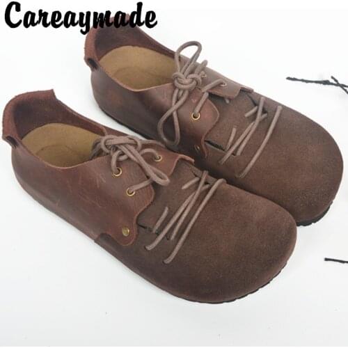 Careaymade-Genuine Leather pure handmade shoes, the retro art mori girl shoes,Womens casual shoes Flats shoes,11 colors